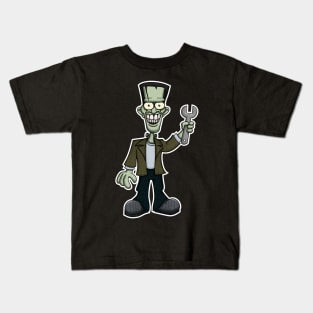 Frankenstein with Wrench Kids T-Shirt